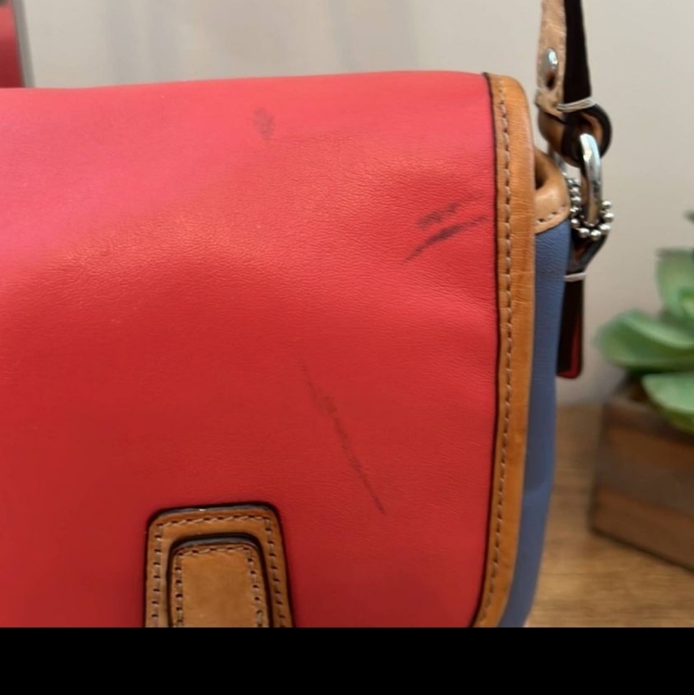 Coach Rare Multi Colour Solid Leather Satchel Lik… - image 2